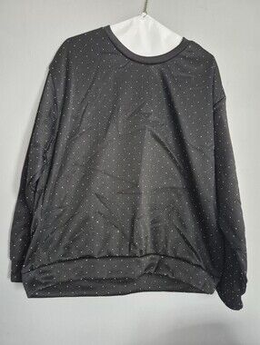 Black Polka Dot Sweatshirt